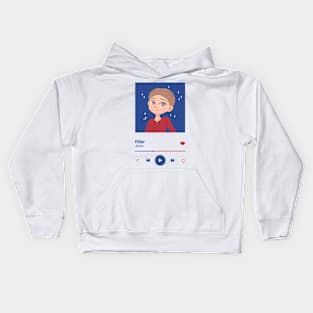 BTS Jimin filter music player Kids Hoodie